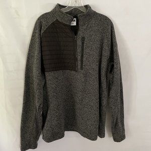 NRA Mens SHOOTING Jacket Size 2XL Gray/Black Logo 1/2 Zip Long Sleeve Pullover